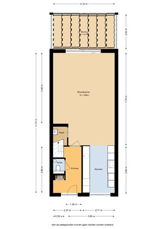 Floorplan - Lekstraat 140, 4125 TD Hoef En Haag